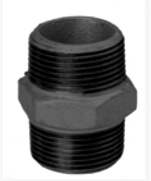 Popa Systems Schwarzer Temperguss Doppelnippel